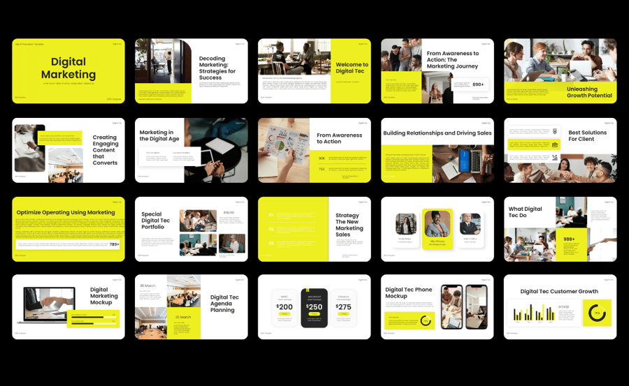 数字营销PPT模板 (PPT,PPTX)