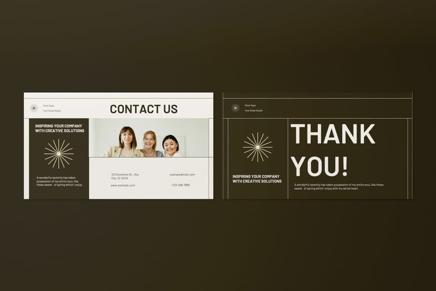 棕色奶油项目介绍PPT模板 (PPT)