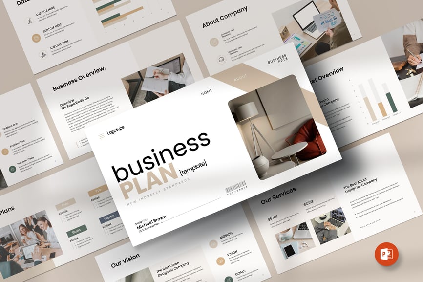 业务计划PPT模板 (PPTX)