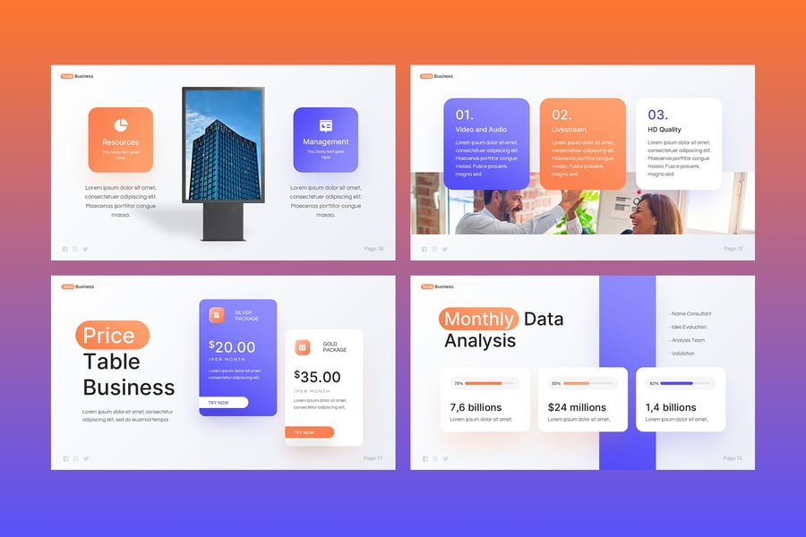 SaaS业务PPT模板 (PPTX)