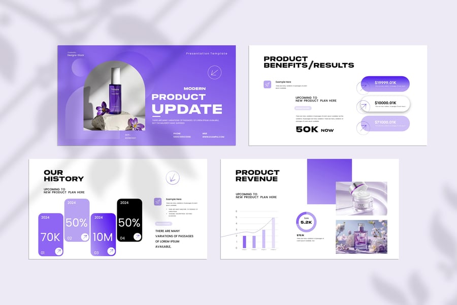 现代产品更新演示PPT模板 (PPTX)