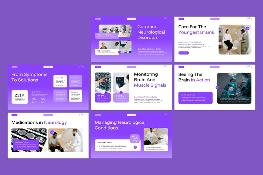 神经科医生PPT模板 (PPTX)