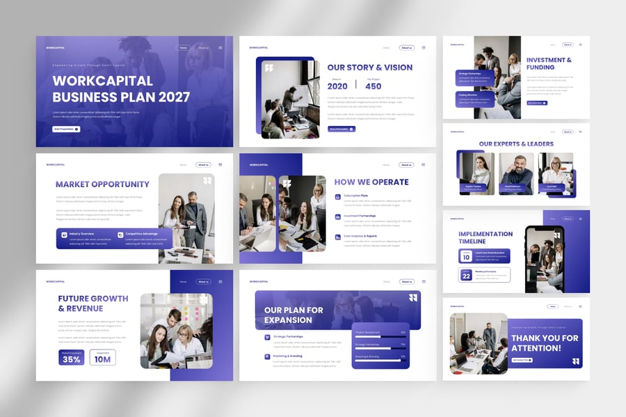 商业计划PPT模板 (PPTX)