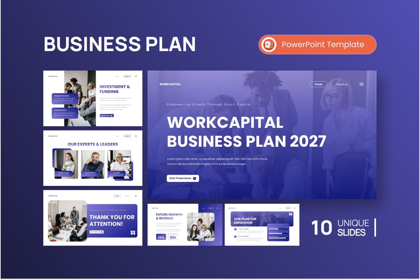 商业计划PPT模板 (PPTX)