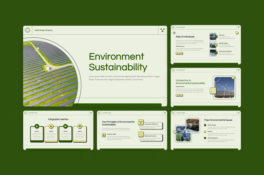 环境可持续性PPT模板 (PPTX)