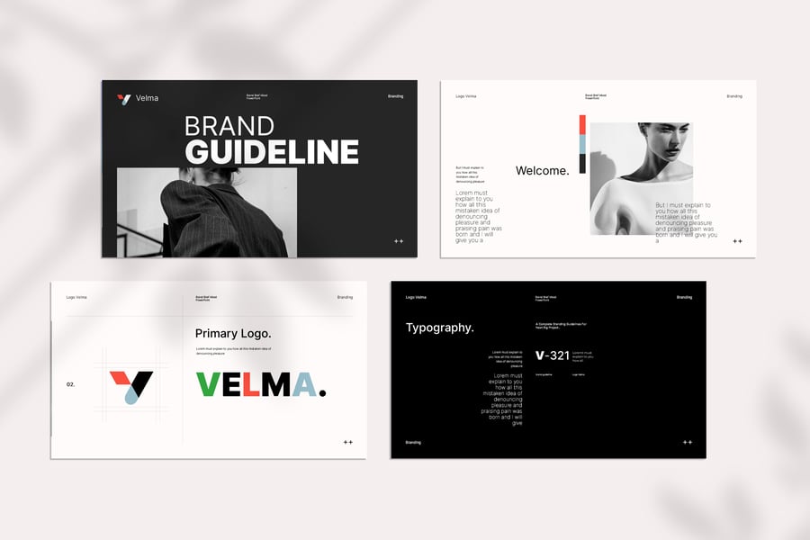 品牌指南模板PPT模板 (PPTX)