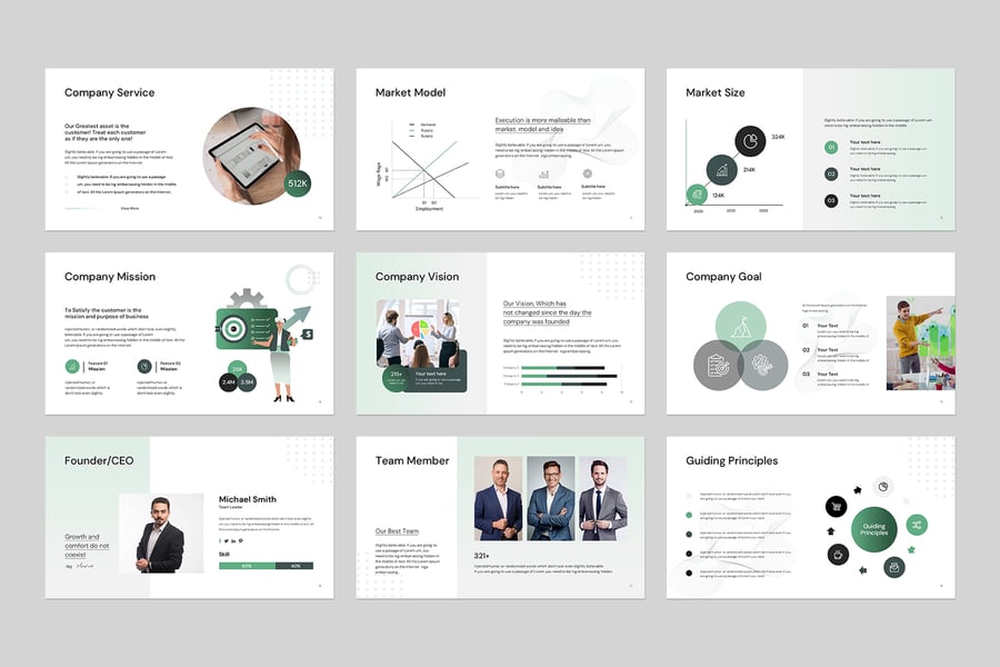 简单的螺距商业计划PPT模板 (PPTX)