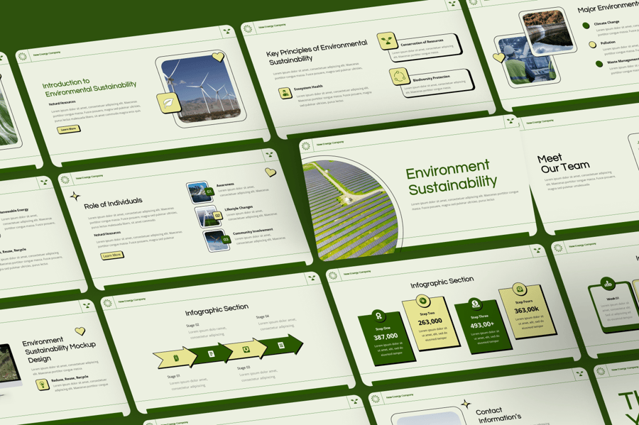 环境可持续性PPT模板 (PPTX)