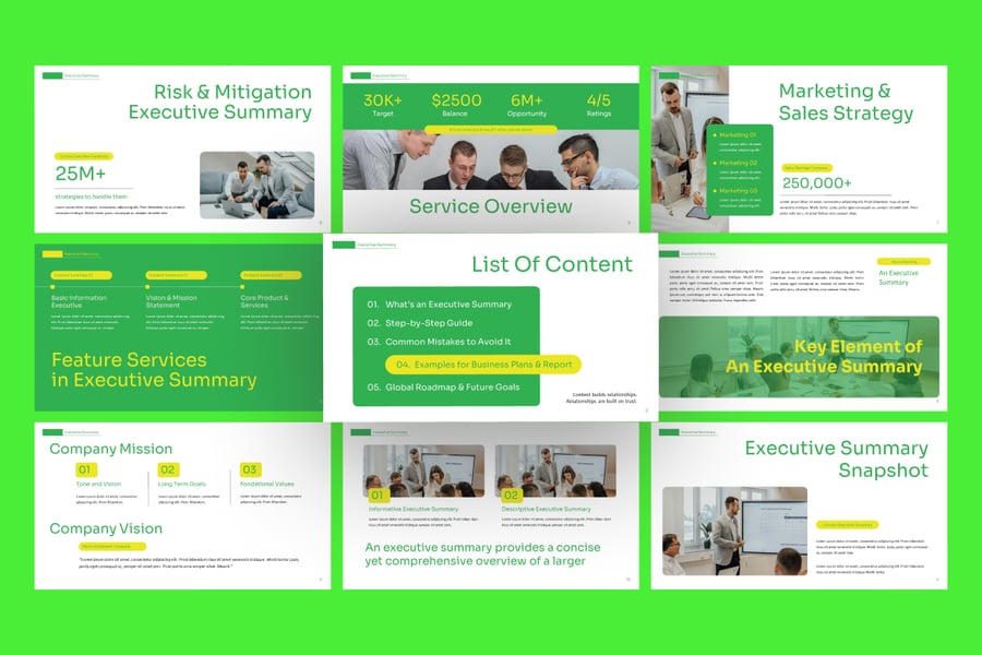 高管摘要PPT模板 (PPTX)