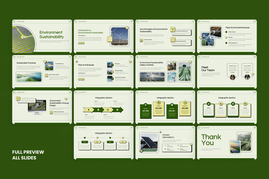 环境可持续性PPT模板 (PPTX)