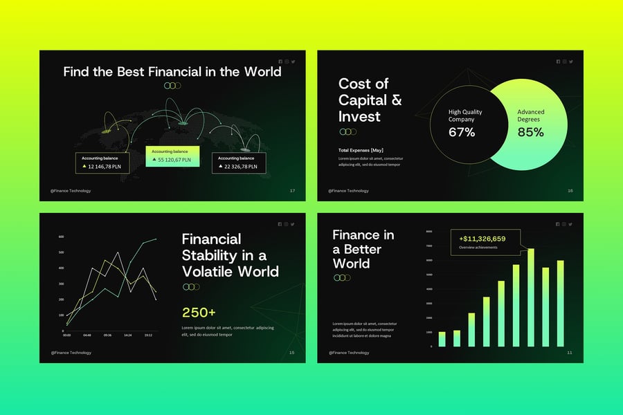 金融科技PPT模板 (PPTX)