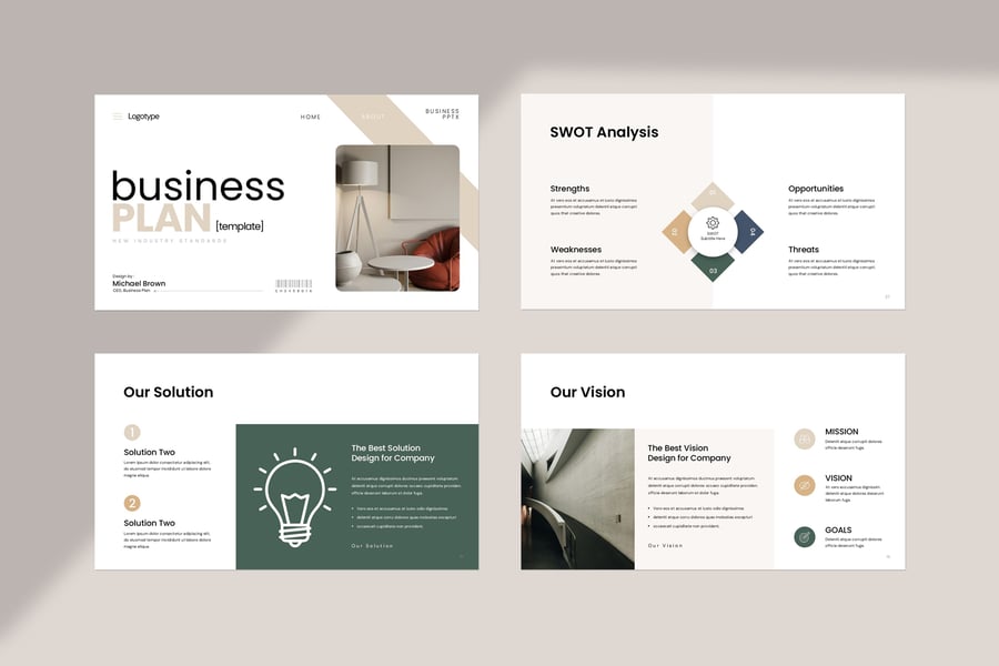 业务计划PPT模板 (PPTX)