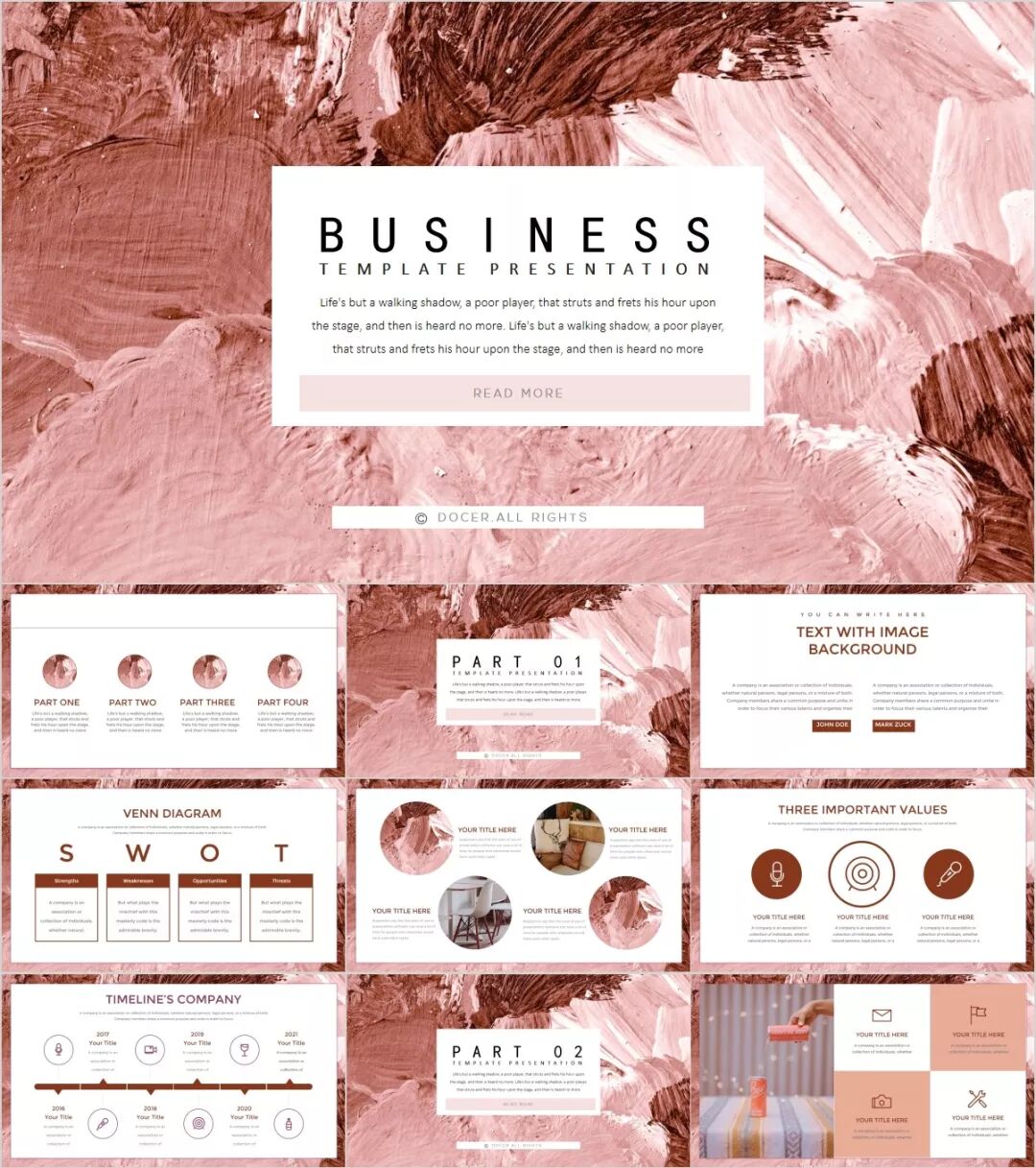 60套高质量油画PPT模板!