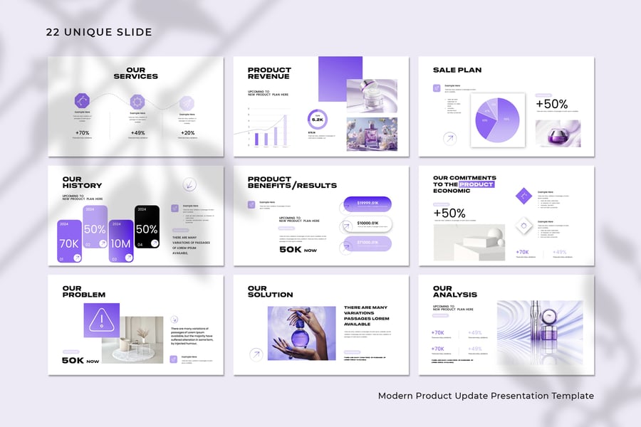 现代产品更新演示PPT模板 (PPTX)