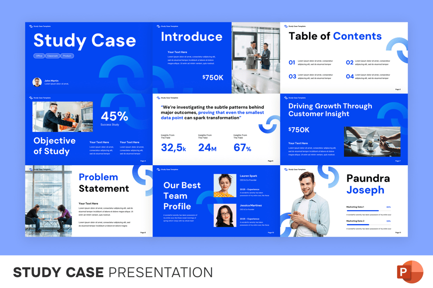 研究案例PPT模板 (PPTX)