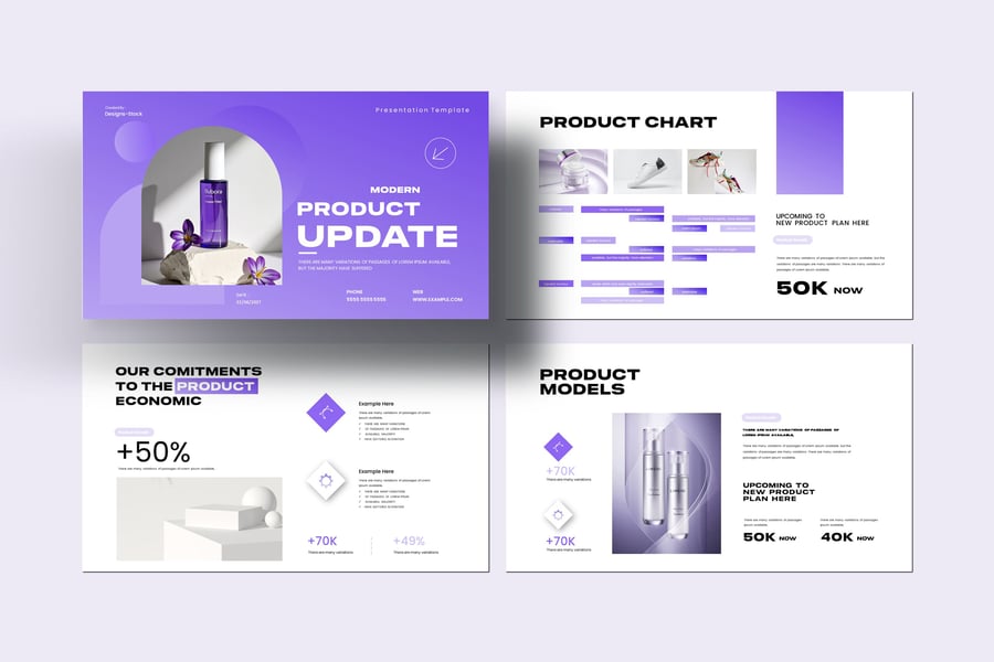 现代产品更新演示PPT模板 (PPTX)