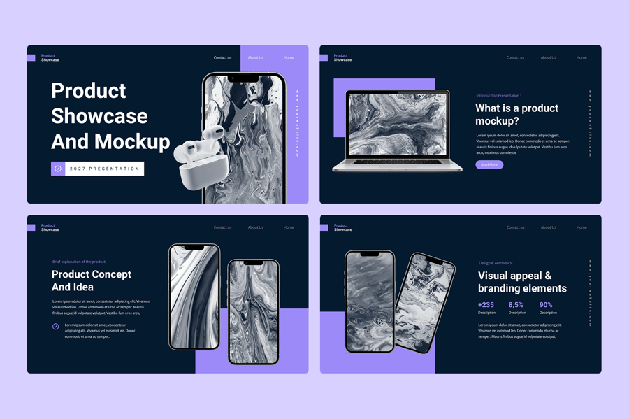 产品展示展示PPT模板 (PPTX)