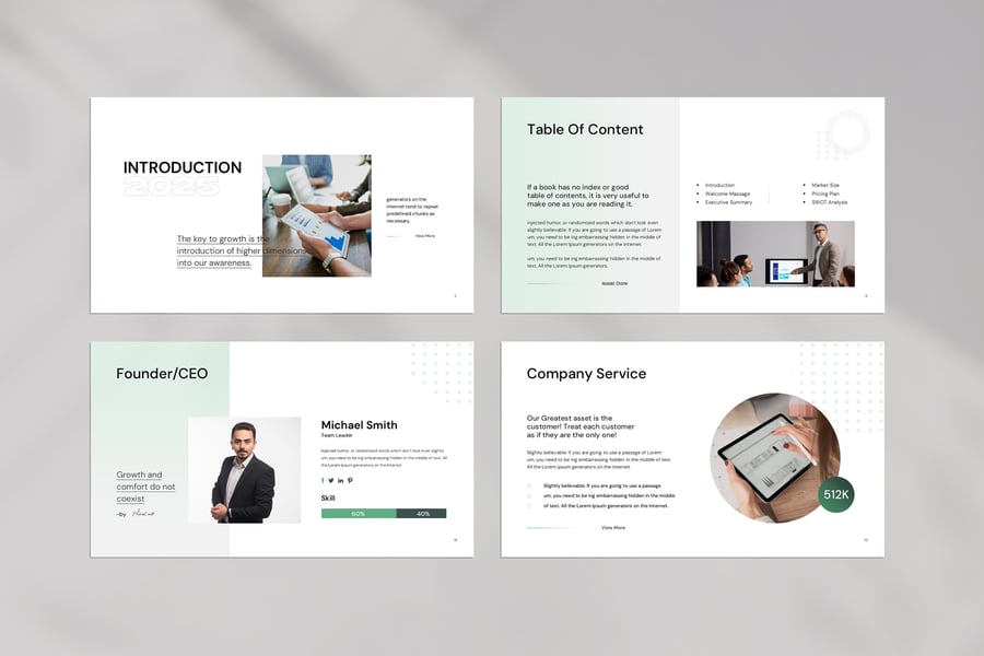 简单的螺距商业计划PPT模板 (PPTX)