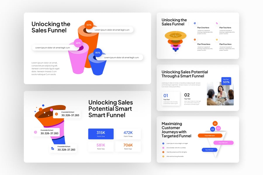 业务渠道图PPT模板 (PPTX)