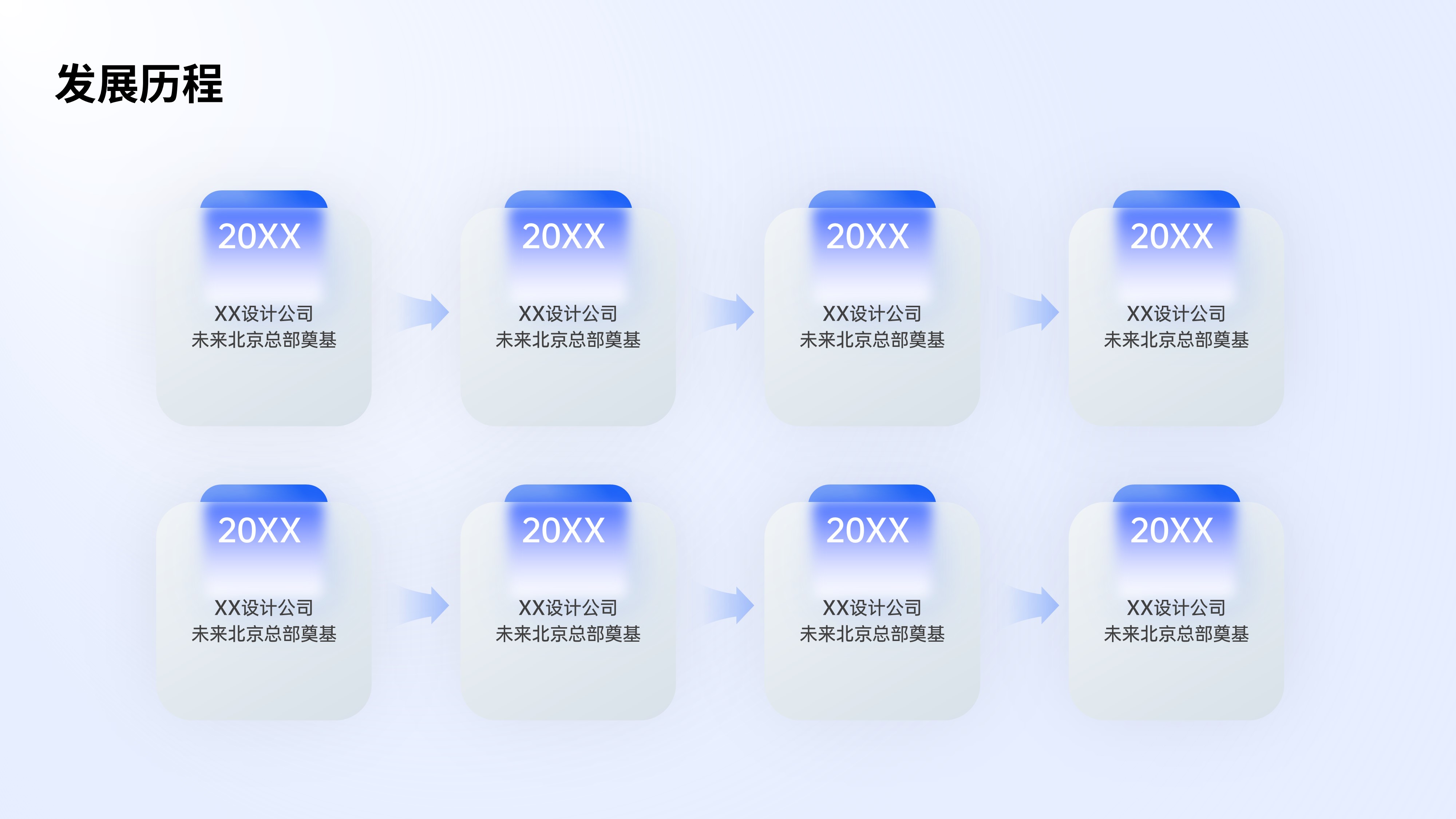 时间轴发展历程项目流程PPT模板