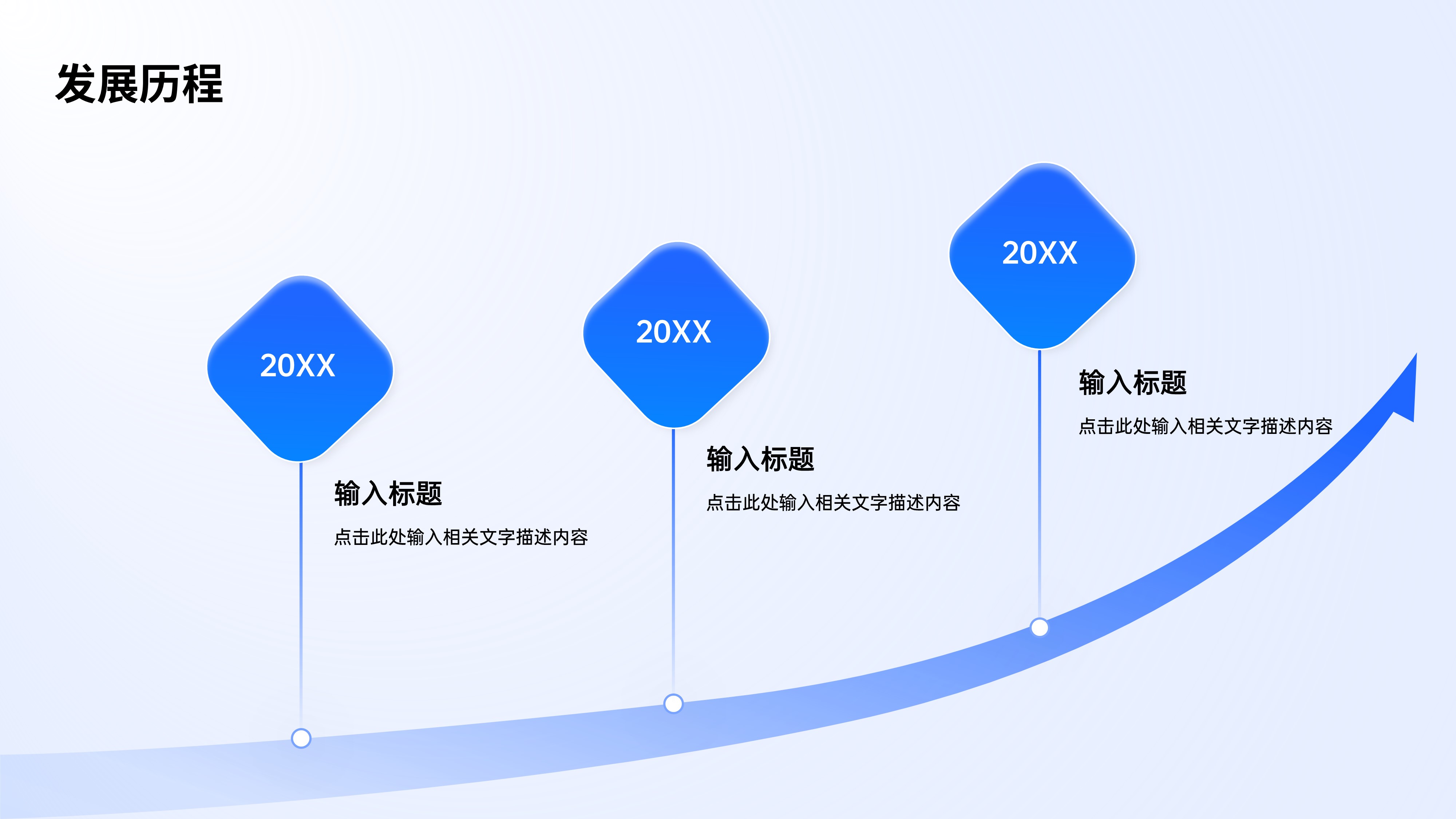时间轴发展历程项目流程PPT模板