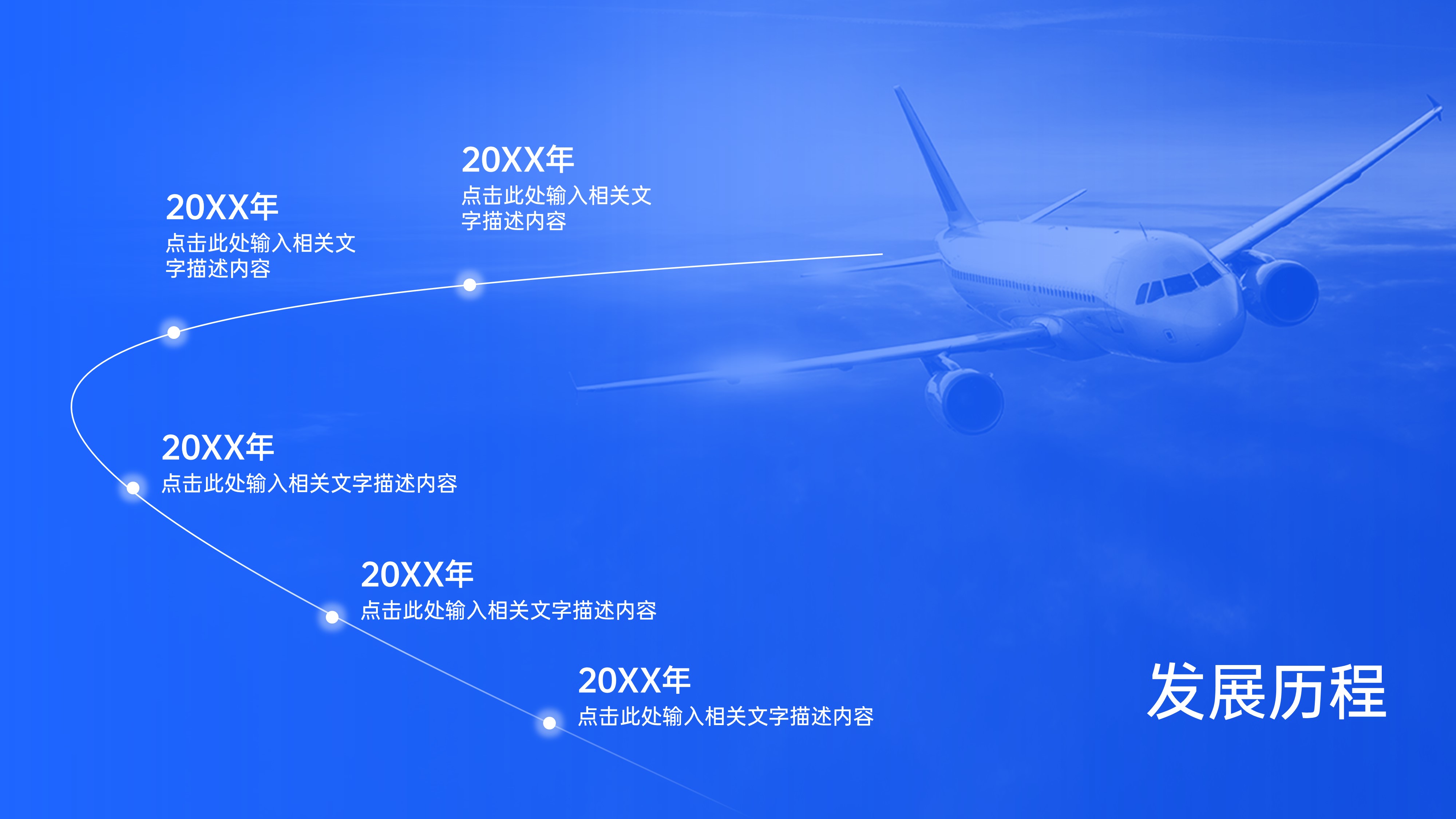 时间轴发展历程项目流程PPT模板