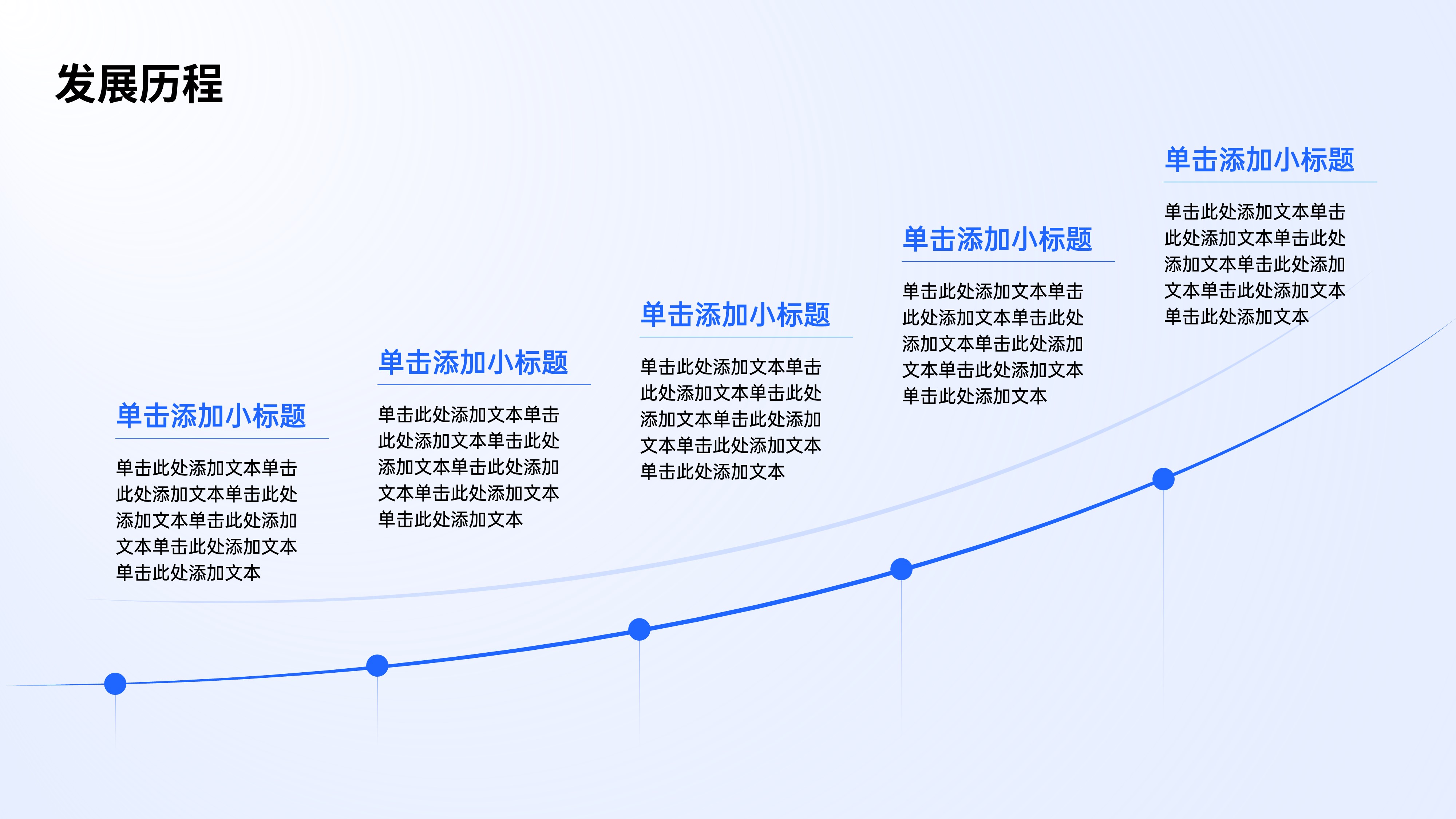 时间轴发展历程项目流程PPT模板