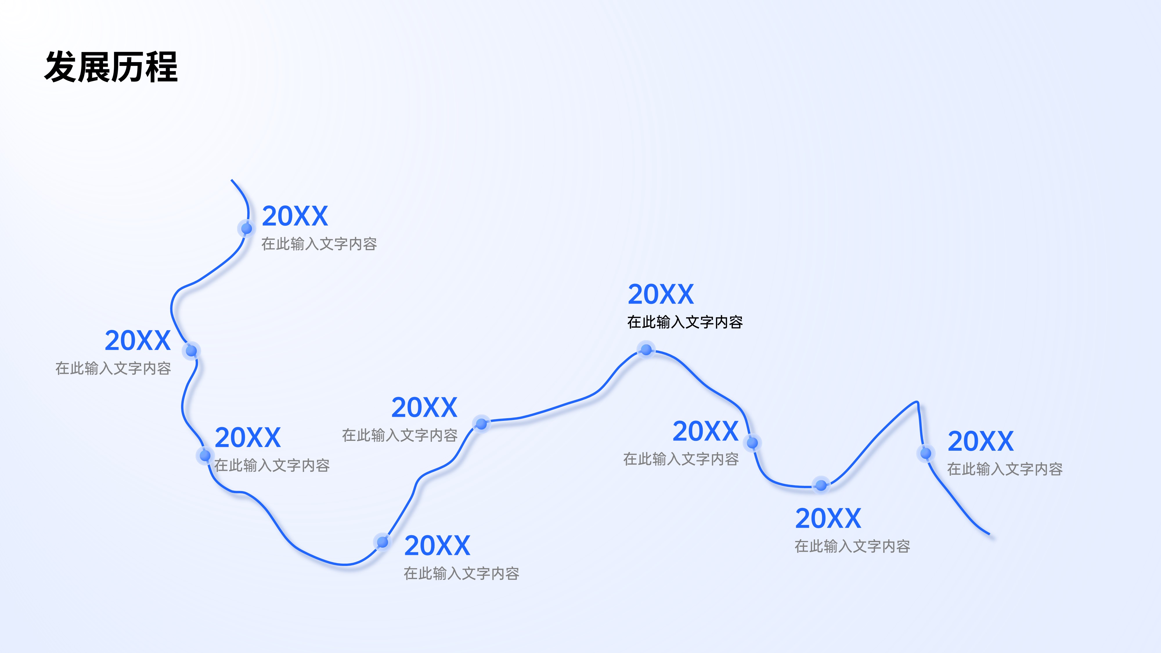 时间轴发展历程项目流程PPT模板