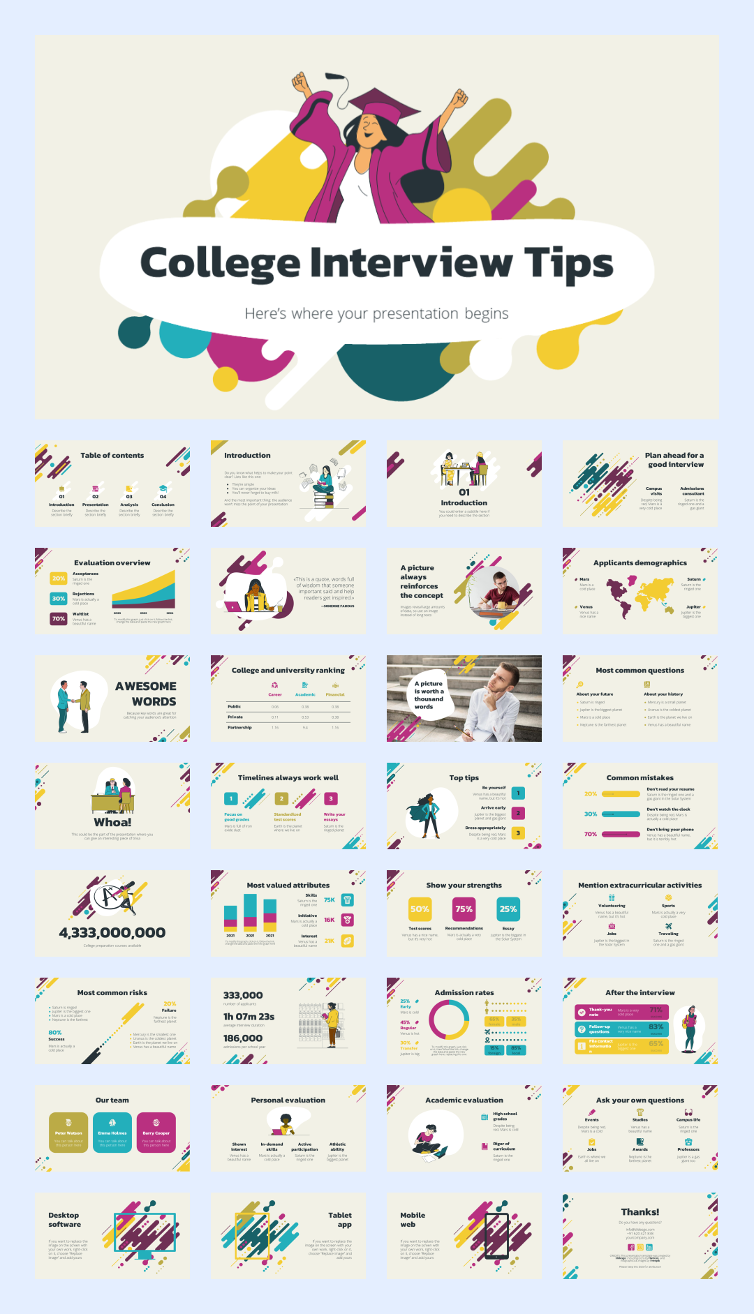 超萌卡通教育PPT模板