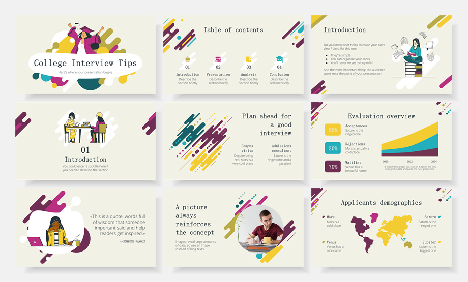 超萌卡通教育PPT模板