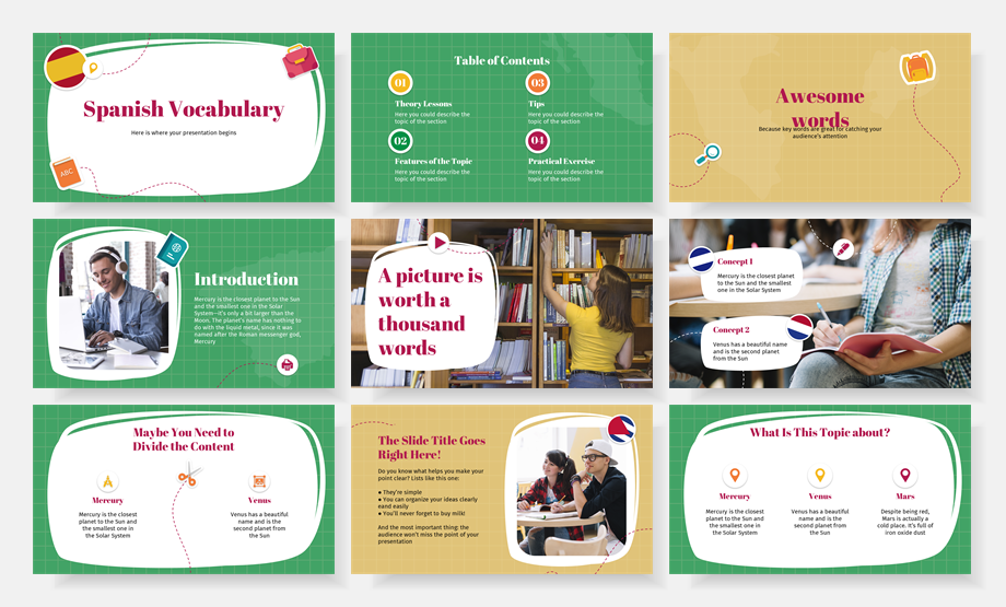 超萌卡通教育PPT模板