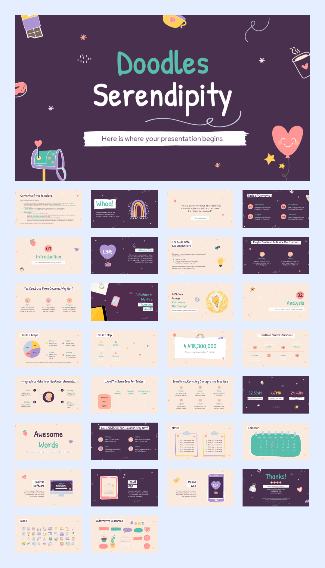 超萌卡通教育PPT模板