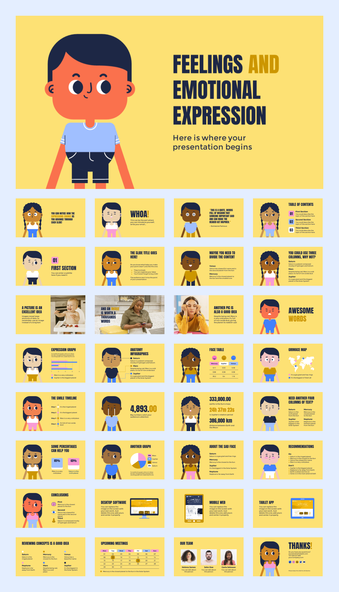 超萌卡通教育PPT模板