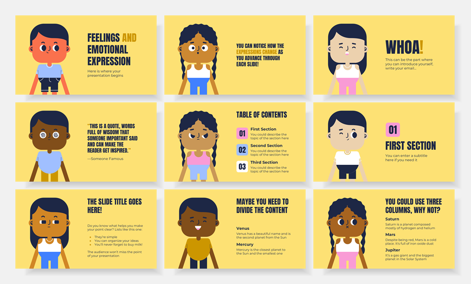 超萌卡通教育PPT模板