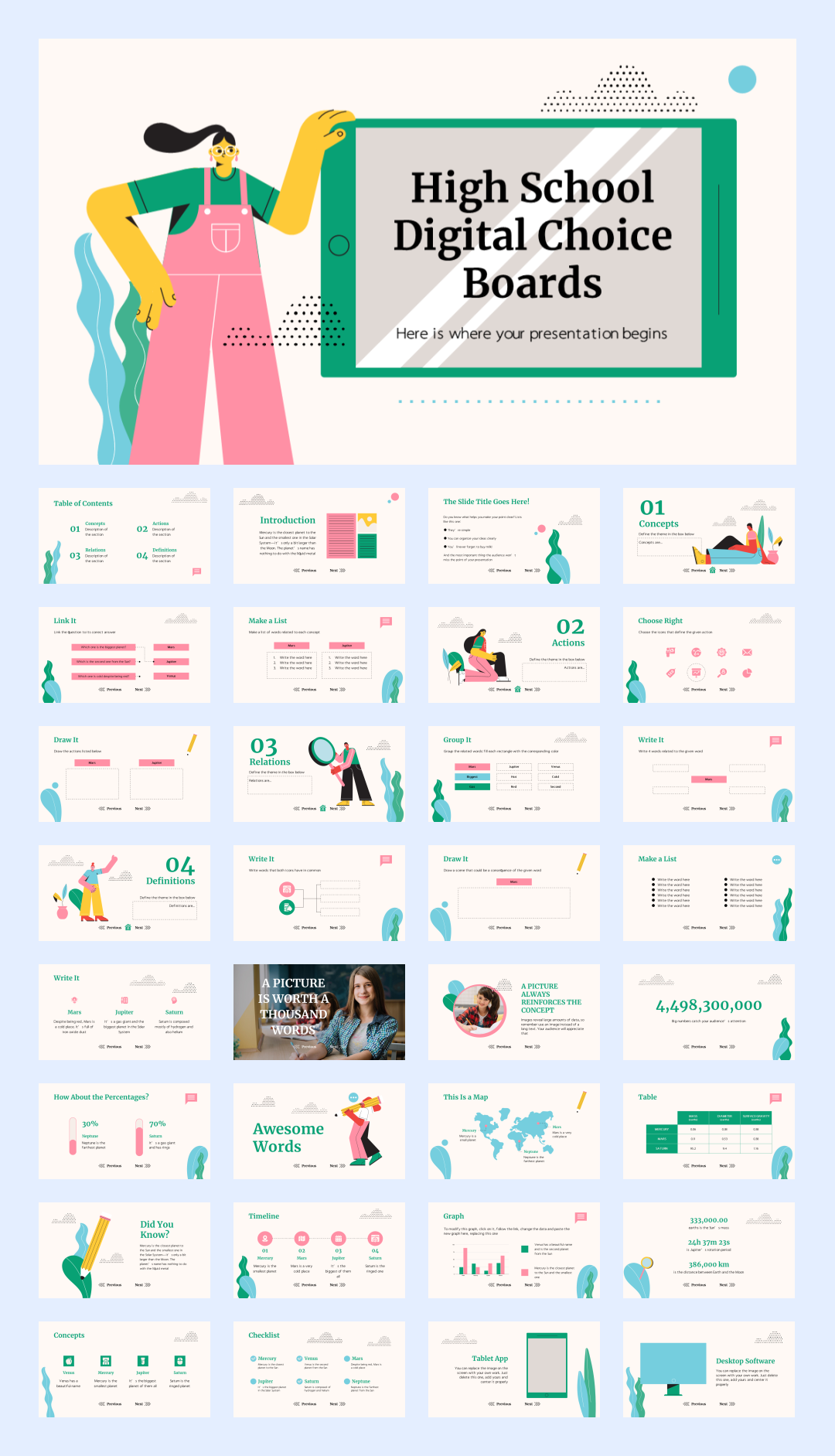 超萌卡通教育PPT模板