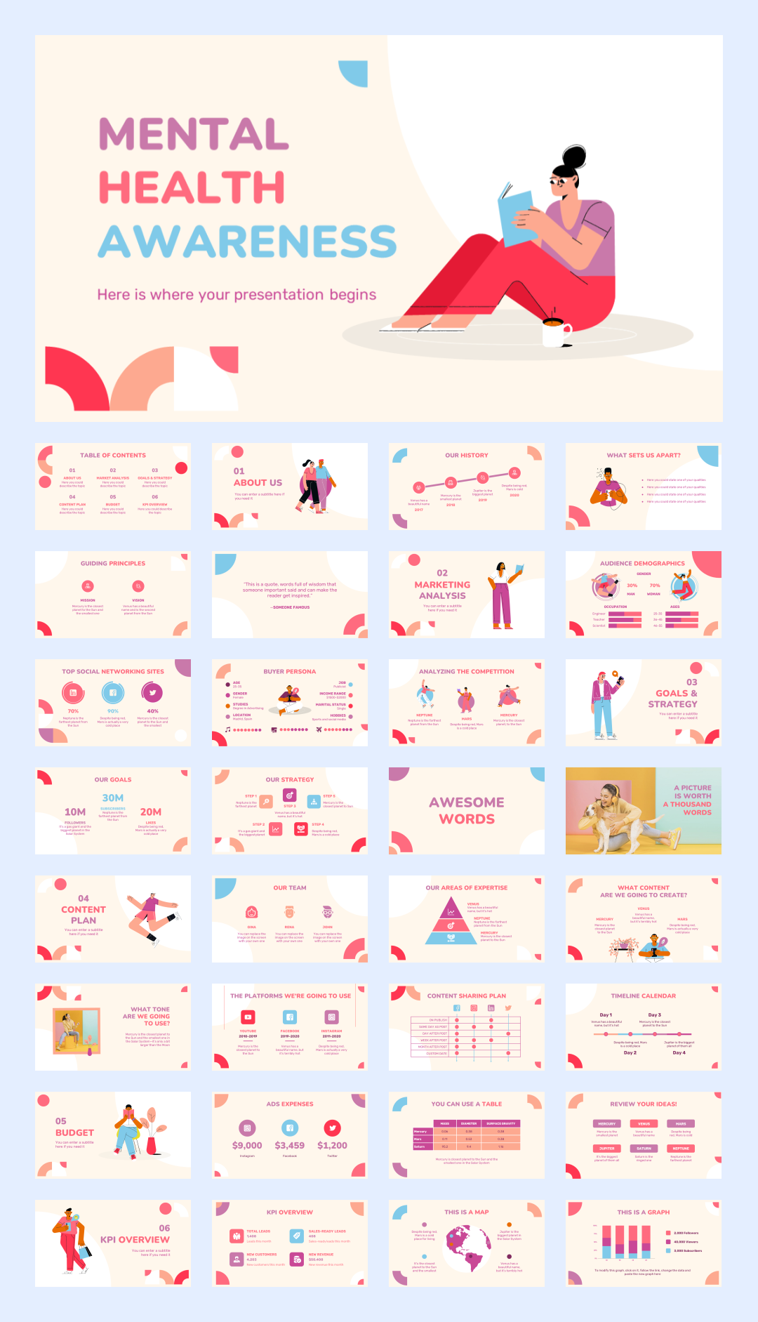 超萌卡通教育PPT模板