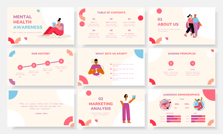 超萌卡通教育PPT模板