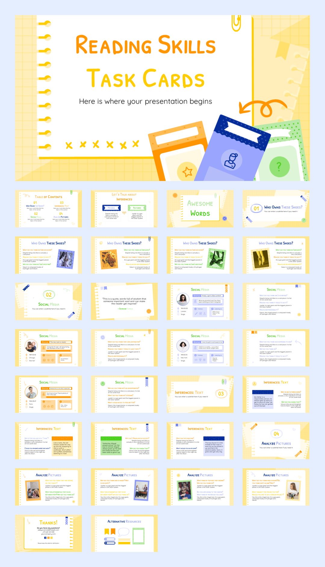 超萌卡通教育PPT模板