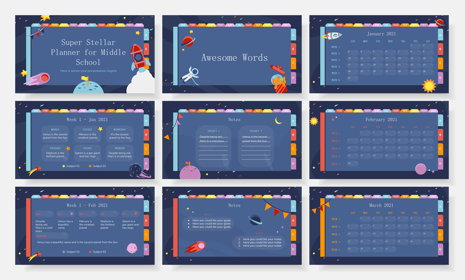 超萌卡通教育PPT模板