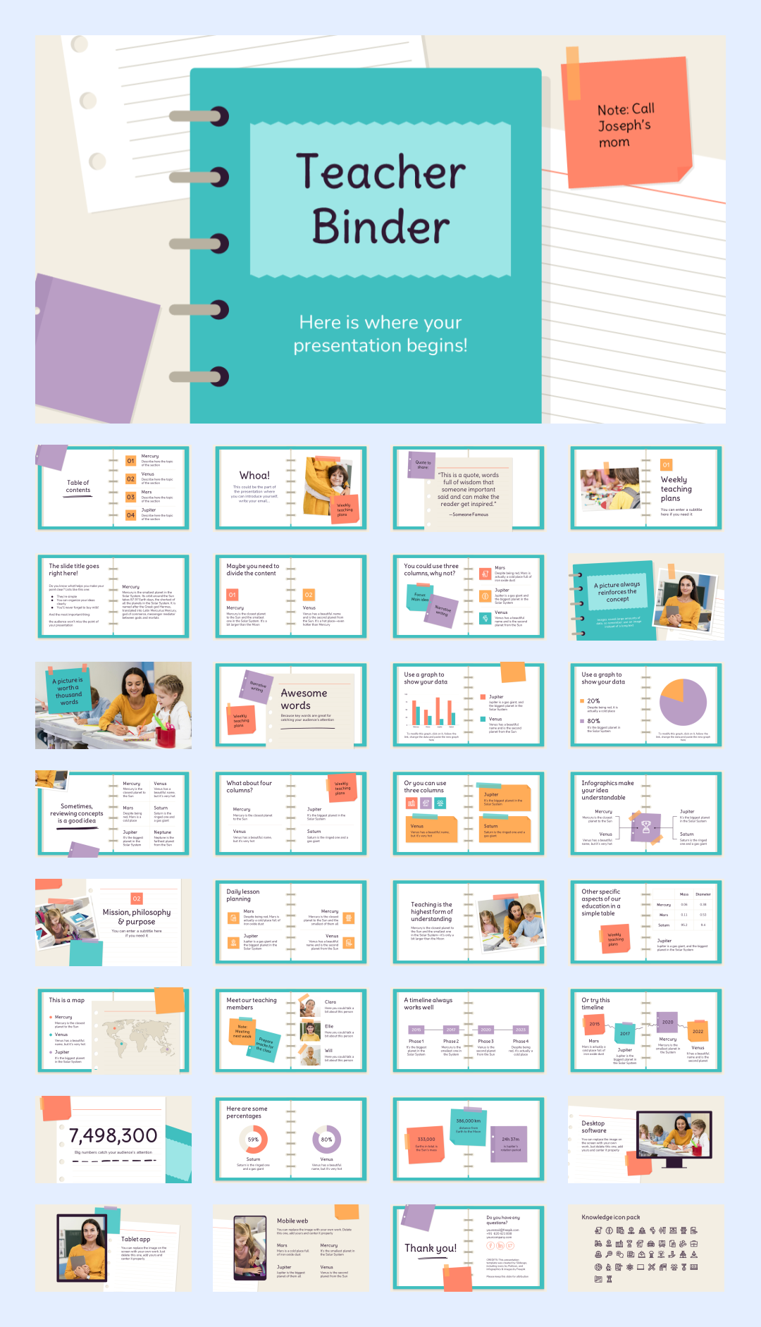 超萌卡通教育PPT模板