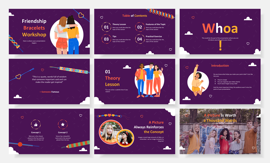 超萌卡通教育PPT模板