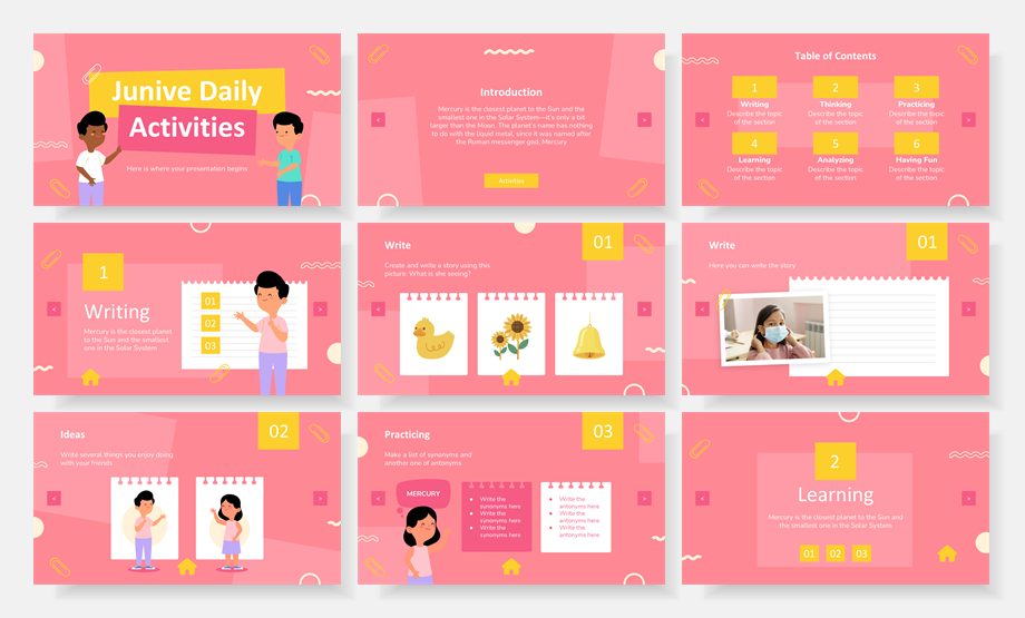 超萌卡通教育PPT模板