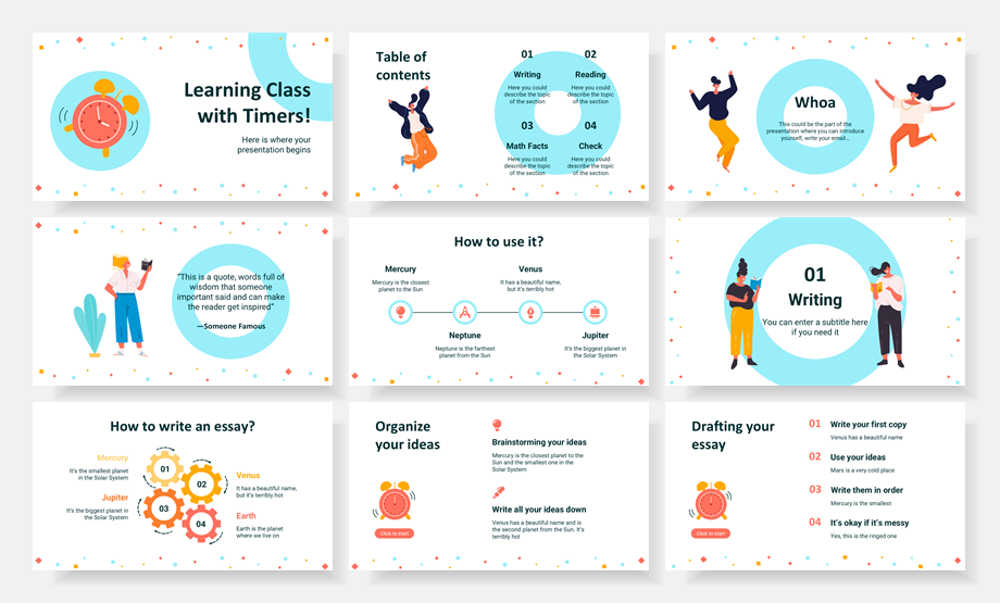 超萌卡通教育PPT模板