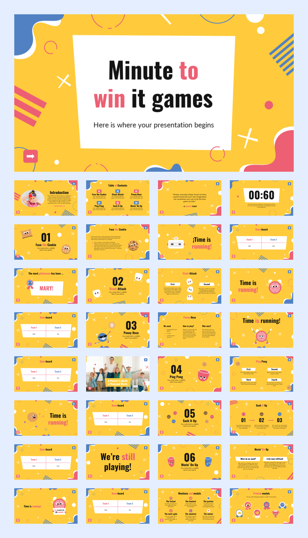 超萌卡通教育PPT模板