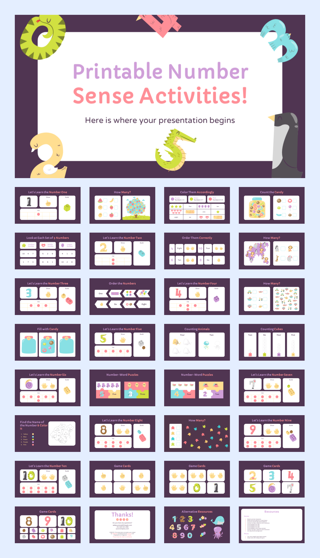 超萌卡通教育PPT模板