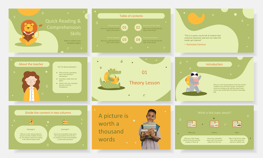 超萌卡通教育PPT模板