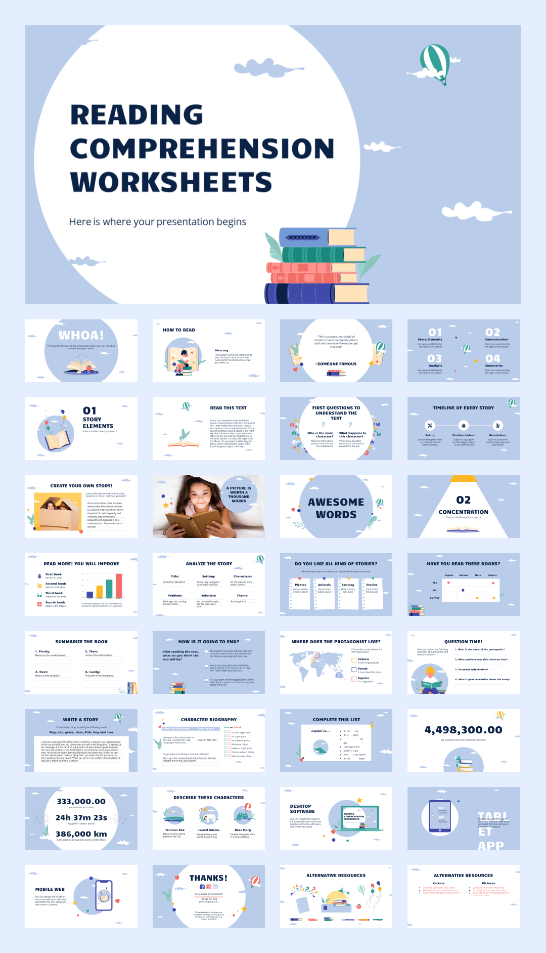 超萌卡通教育PPT模板