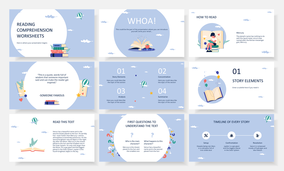 超萌卡通教育PPT模板