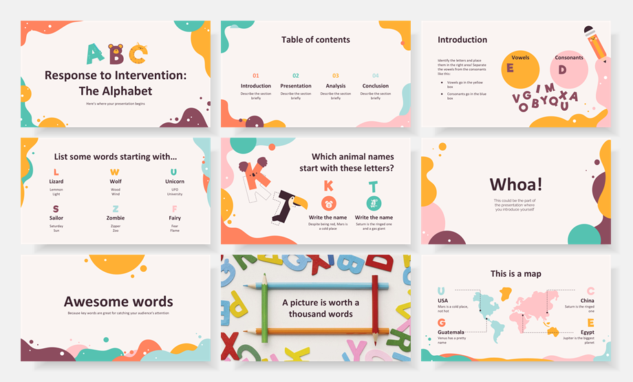 超萌卡通教育PPT模板