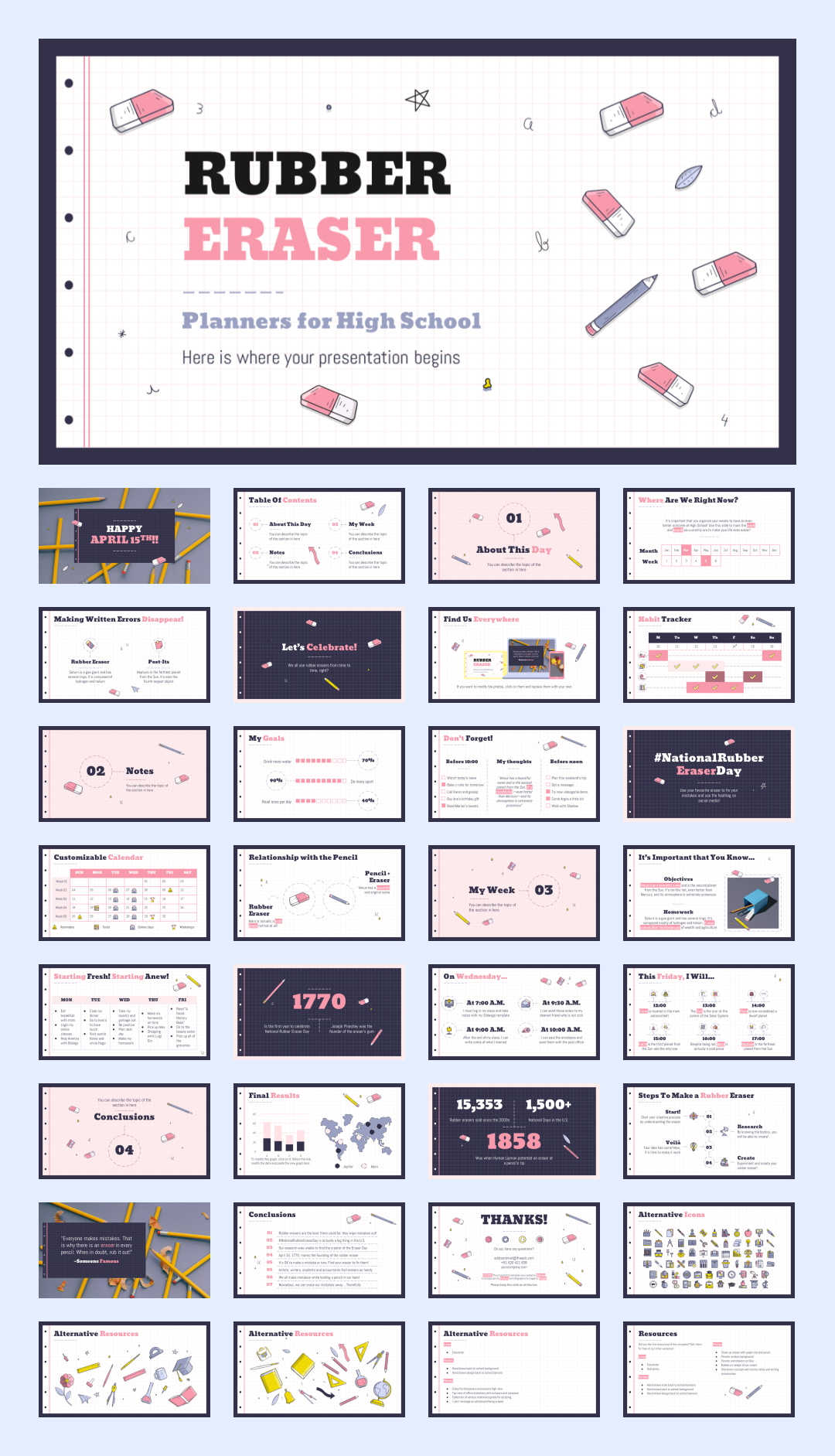 超萌卡通教育PPT模板
